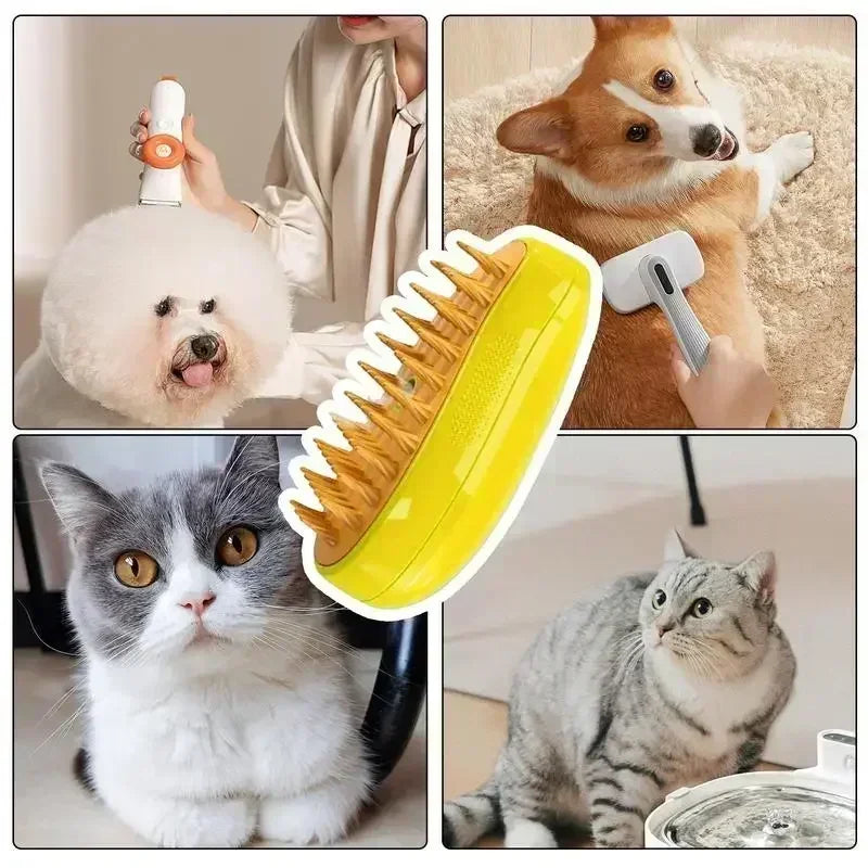 Escova de massagem e tirar pelos de cachorro e gato